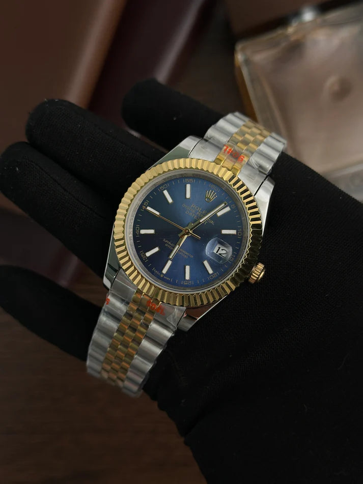 Datejust Silver Gold Blue