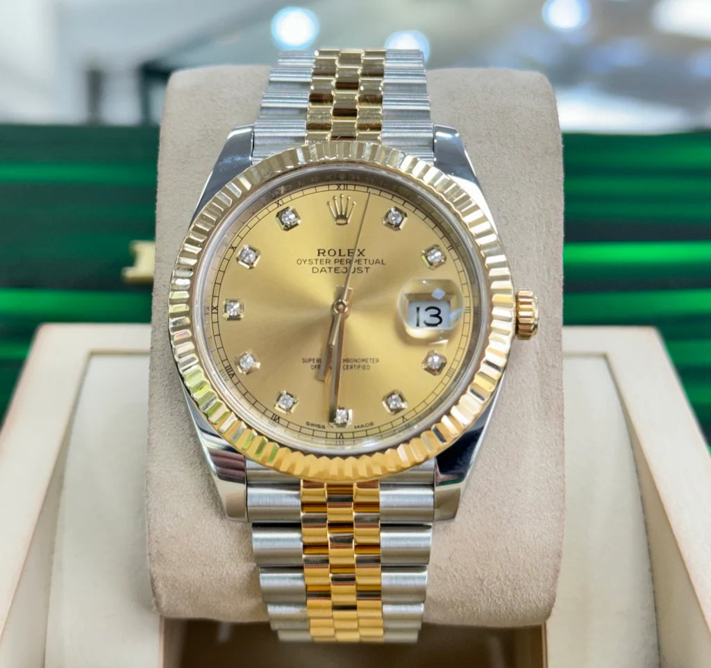 DateJust | Gold Two Tone | Gold Diamond Dial