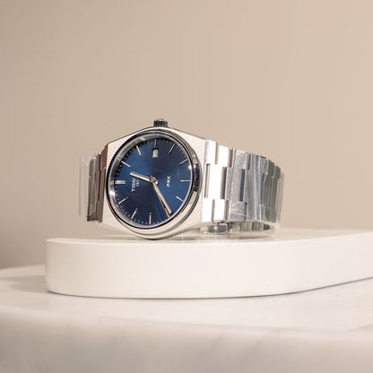 Tissot PRX royal blue plain dial