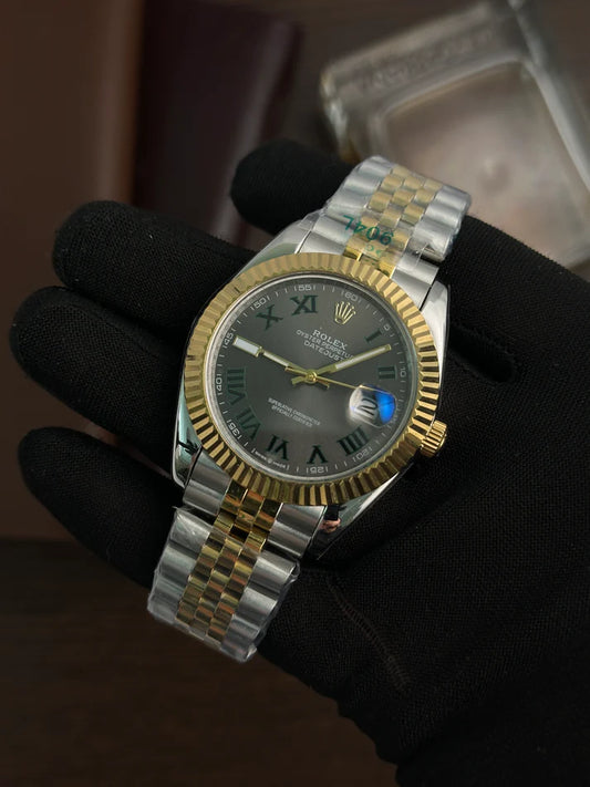 Datejust Silver Gold Grey Roman