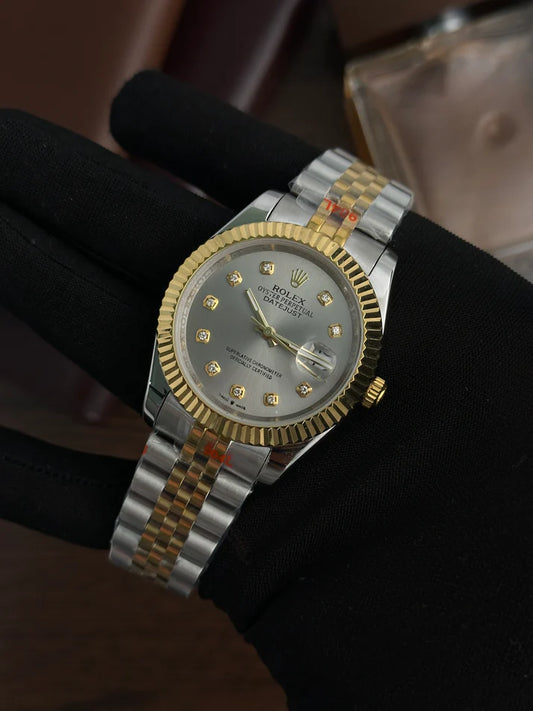 Datejust Silver Gold Grey