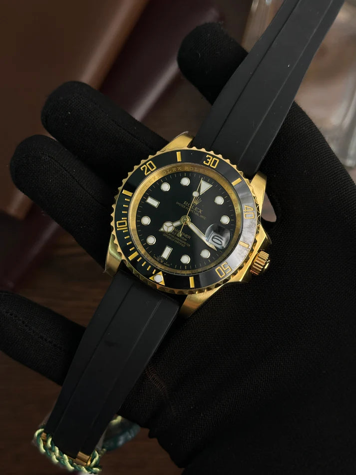 Submariner Rubber - Gold Black