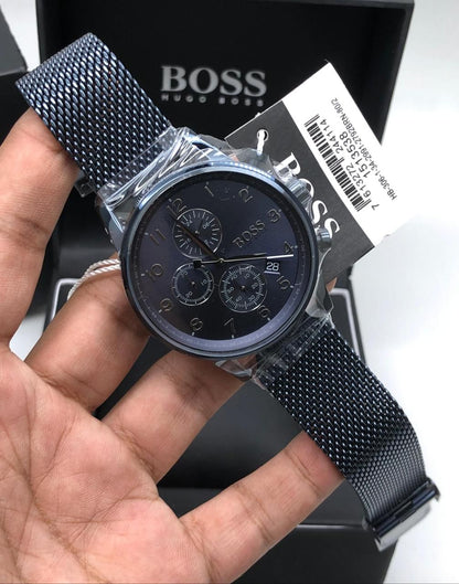 Hugo Boss GQ Edition Navigator Chronograph Gents Mesh Watch 1513538