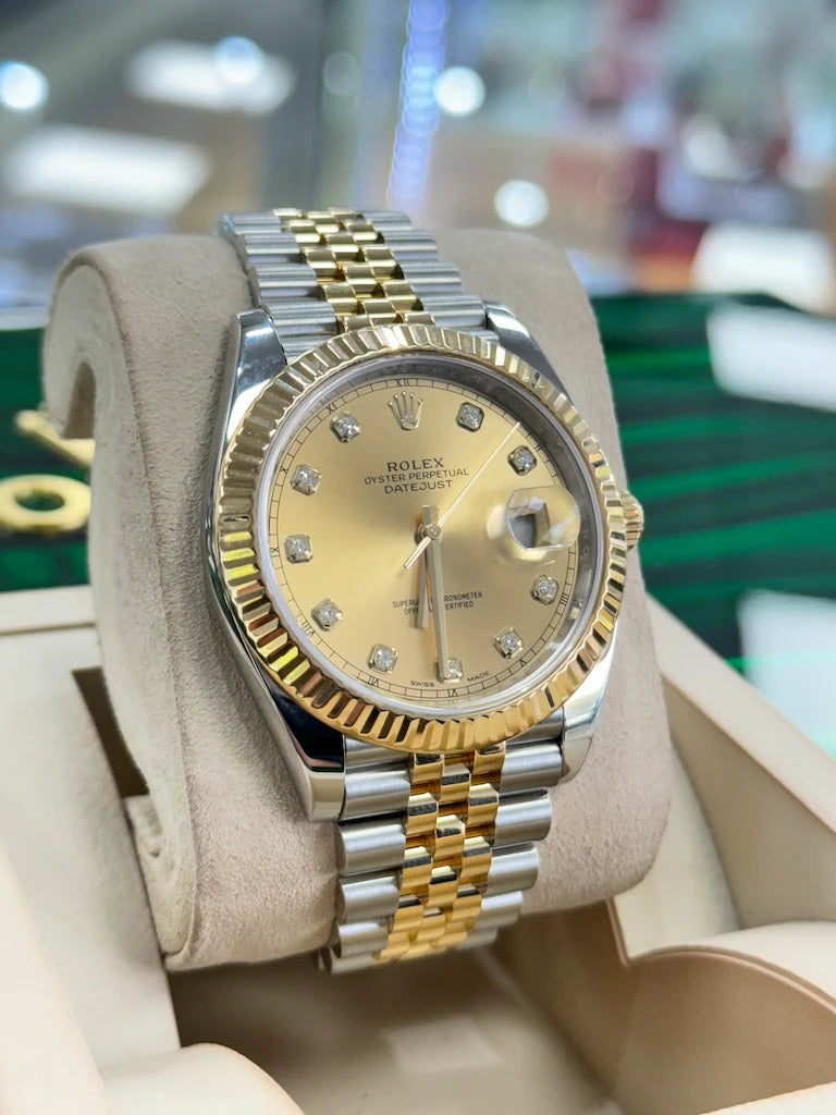 DateJust | Gold Two Tone | Gold Diamond Dial