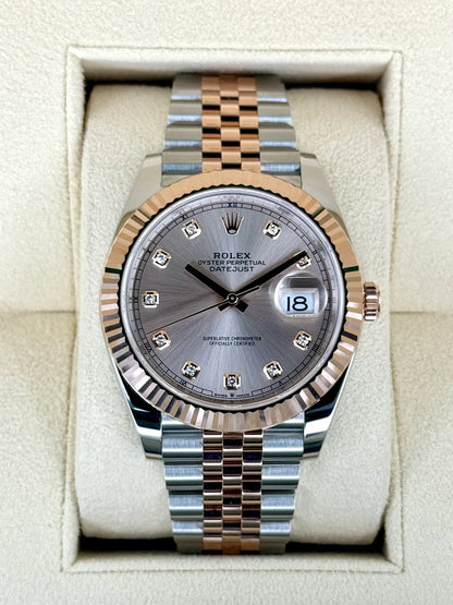 DateJust | Rose Two Tone | Light Pinkish Diamond Dial