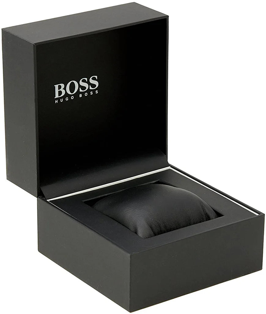 HUGO BOSS MENS'S WATCH 1512964 IKON SILVER AND BLACK CHRONO