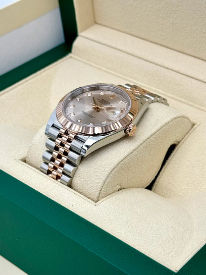 DateJust | Rose Two Tone | Light Pinkish Diamond Dial