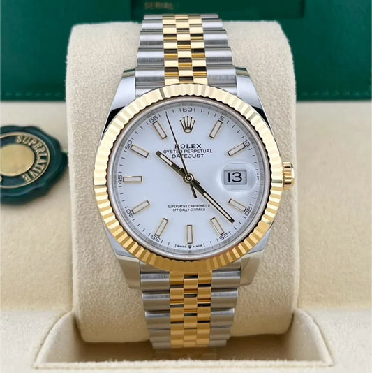 DateJust | Gold Two Tone | White Dial