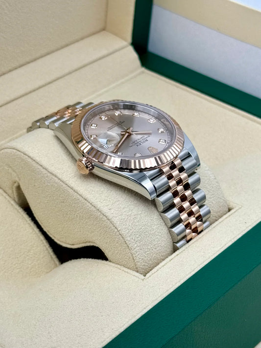 DateJust | Rose Two Tone | Light Pinkish Diamond Dial